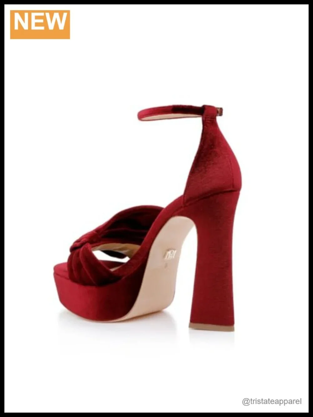 Platform Block Heel Sandals Leather Lining Ankle Strap Formal Evening